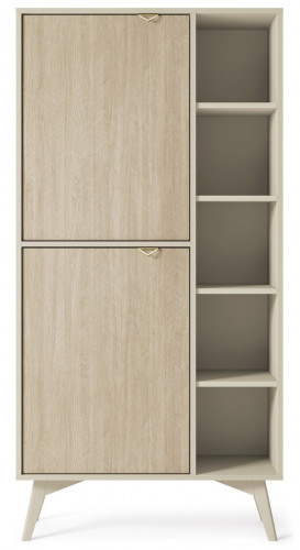 Стеллаж Perfect Home Форест / Forest RG80 2-дверный Беж песочный/ель сканди