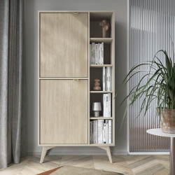 Стеллаж Perfect Home Форест / Forest RG80 2-дверный Беж песочный/ель сканди