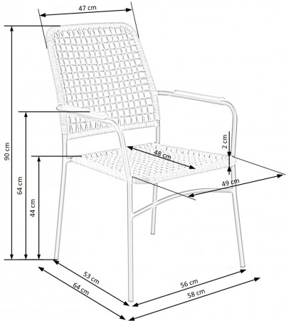 Стул обеденный PL- Halmar K457 из техноротанга