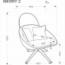 Кресло мягкое поворотное HALMAR MERRY 2 (капучино)