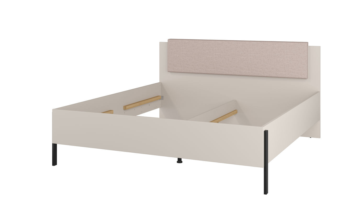 Кровать двуспальная Helvetia JUKON S (кашемир/черный)