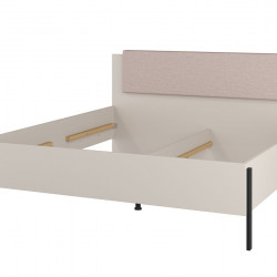 Кровать двуспальная Helvetia JUKON S (кашемир/черный)