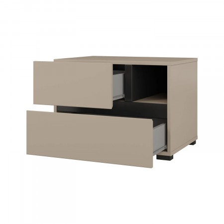 Тумбочка прикроватная Helvetia CROSS S 24CWMY22 (конго-черный)