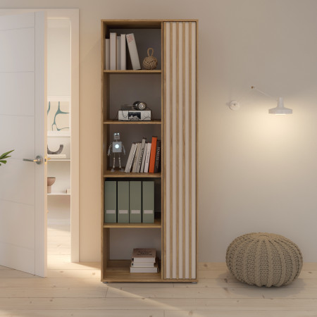 Стеллаж для книг Forte ELISTON EGMR721 (дуб Маувелла/песочный)