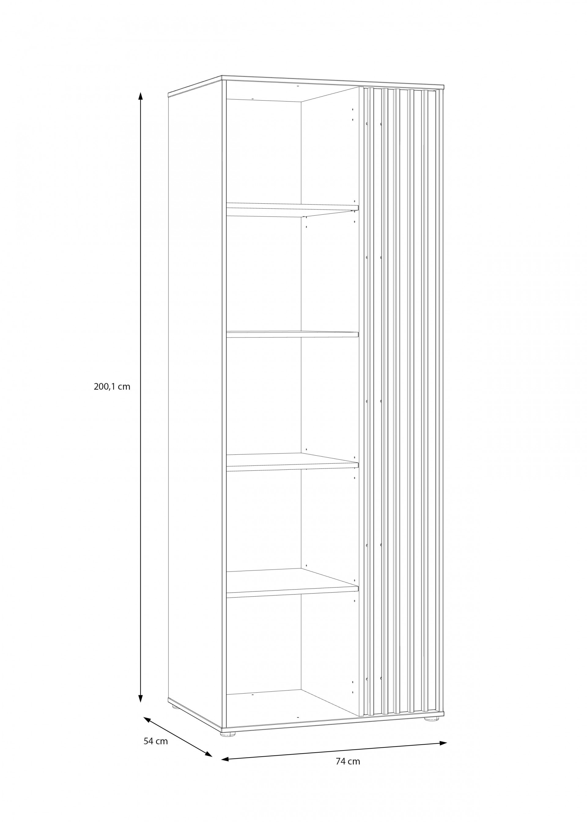 Стеллаж для книг Forte ELISTON EGMR721 (дуб Маувелла/песочный)