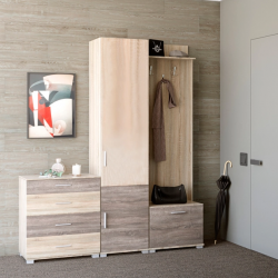 Прихожая(модульная) EVR- Бриз-2 дуб Сонома + трюфель