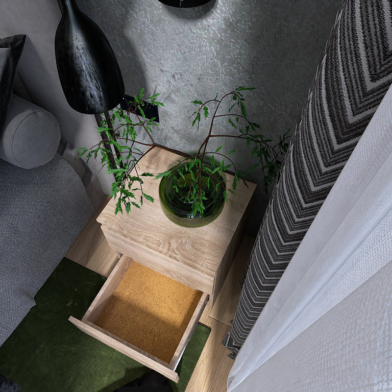 Тумба прикроватная EVR- Лайт ТЛ-1 дуб Сонома