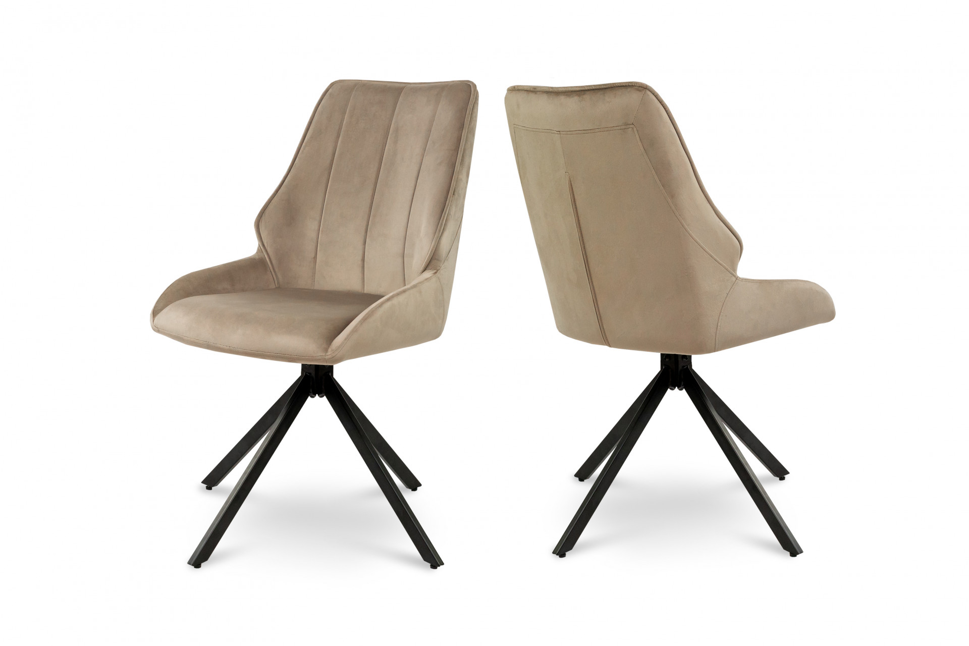 Стул с поворотным механизмом BIO- Grace Спинер (велюр бежевый) 