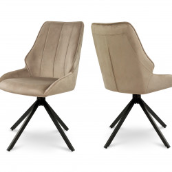 Стул с поворотным механизмом BIO- Grace Спинер (велюр бежевый) 