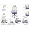 Крісло для оператора LUX- SK9-WH-07 WHITE ергономічне