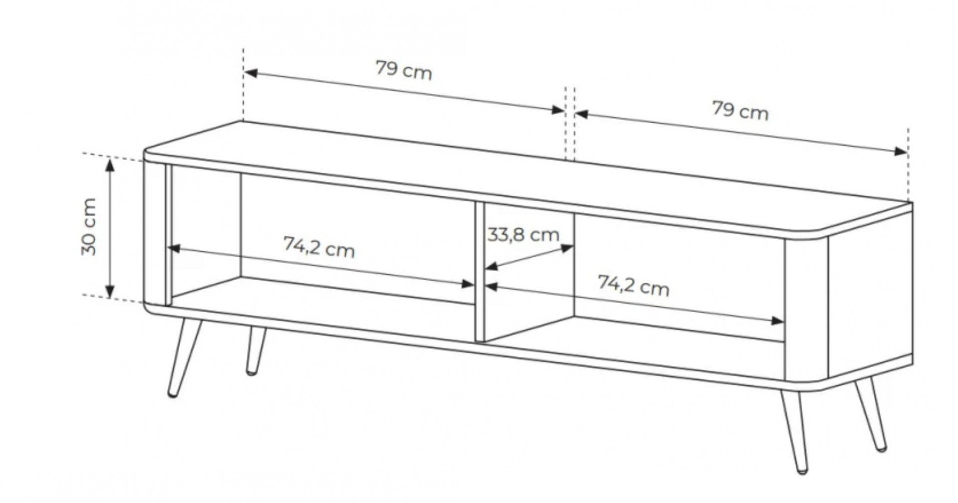 Стенка Perfect Home Ланте / Lante: Стеллаж 2S + Тумба TV 2D/163 Беж