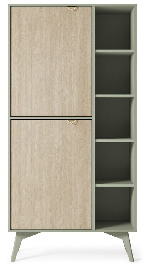 Стеллаж Perfect Home Форест / Forest RG80 2-дверный Эвкалипт/ель сканди