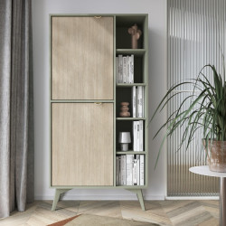 Стеллаж Perfect Home Форест / Forest RG80 2-дверный Эвкалипт/ель сканди