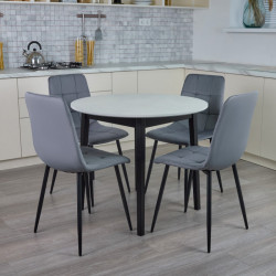 Комплект кухонный Ont- Розарио 90 Жемчужина стол + 4 Стула Peru