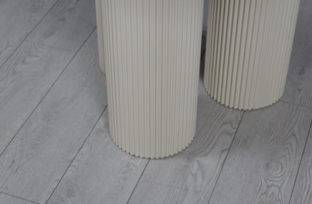 Стол обеденный TOP- Ажур белый глянец диаметр 110