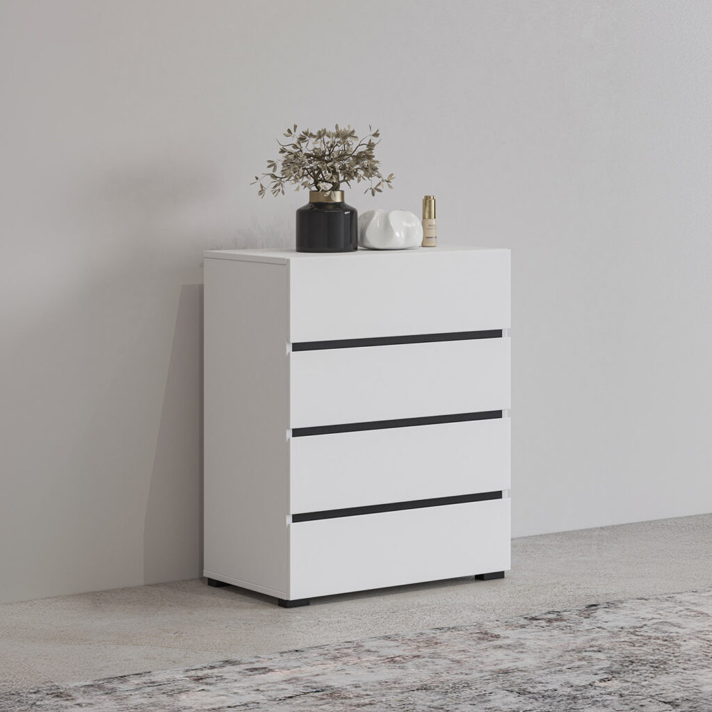 Комплект для прихожей Helvetia CROSS (белый-черный)