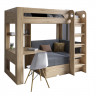 Детская двухъярусная кровать LION- Флай 90х190 см со встроенным столом дуб Аппалачи / Лили-95 (LION-041637) ТОП