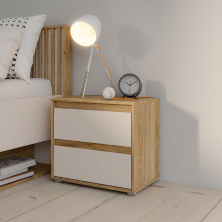 Тумба прикроватная Forte ELISTON EGMK011 (дуб Маувелла/песочный)