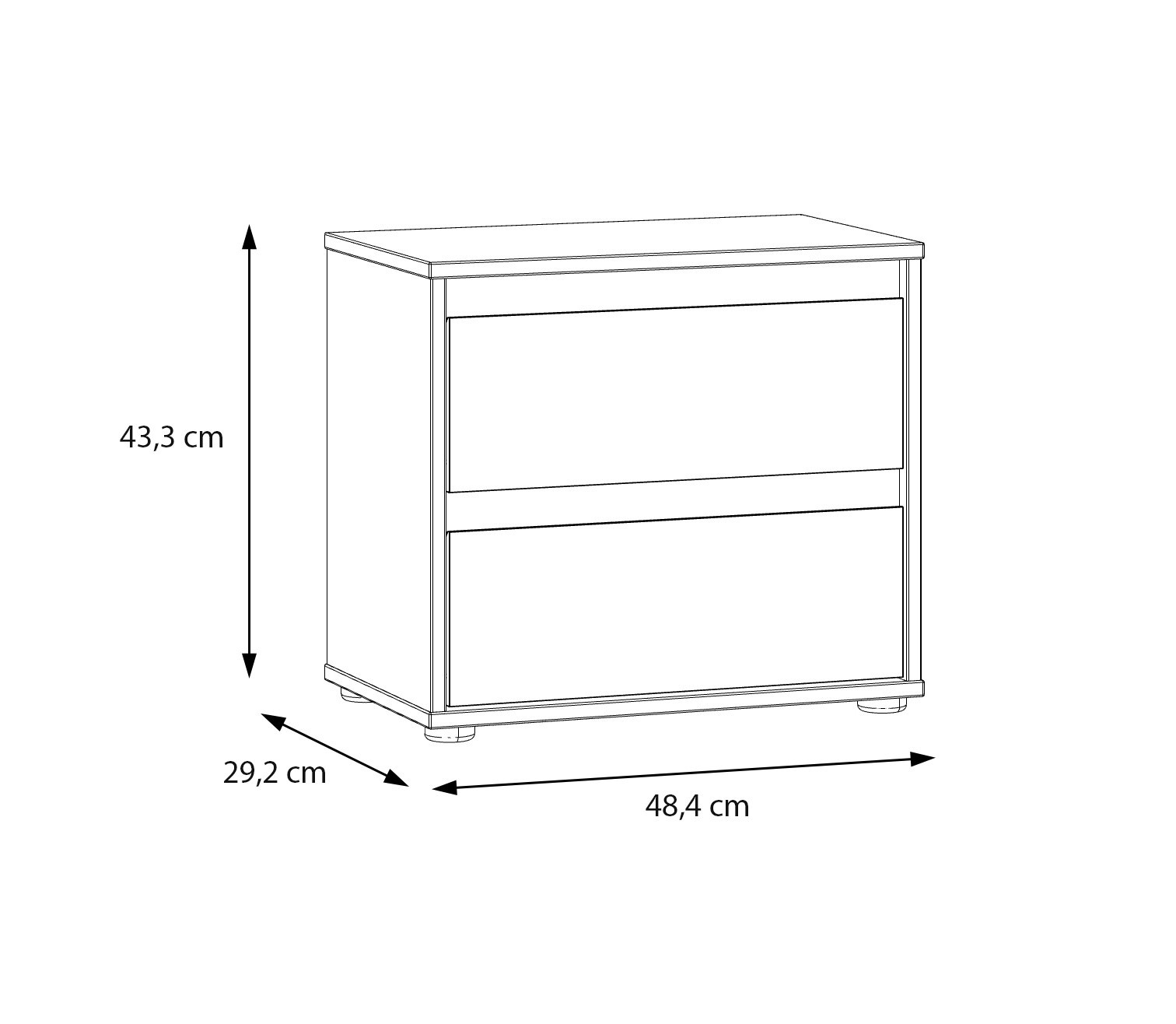 Тумба прикроватная Forte ELISTON EGMK011 (дуб Маувелла/песочный)