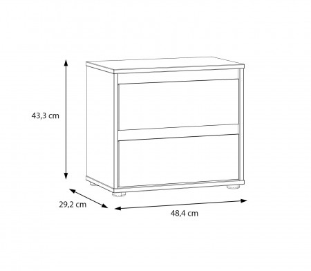 Тумба прикроватная Forte ELISTON EGMK011 (дуб Маувелла/песочный)