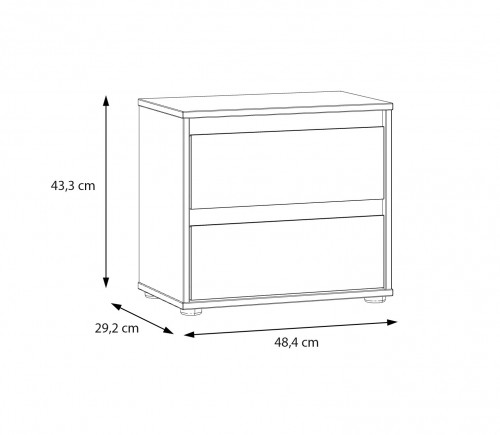 Тумба прикроватная Forte ELISTON EGMK011 (дуб Маувелла/песочный)