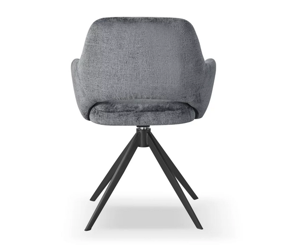 Стул обеденный CRV- Rouse Charcoal chic поворотный 360°,серый