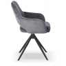 Стул обеденный CRV- Rouse Charcoal chic поворотный 360°,серый