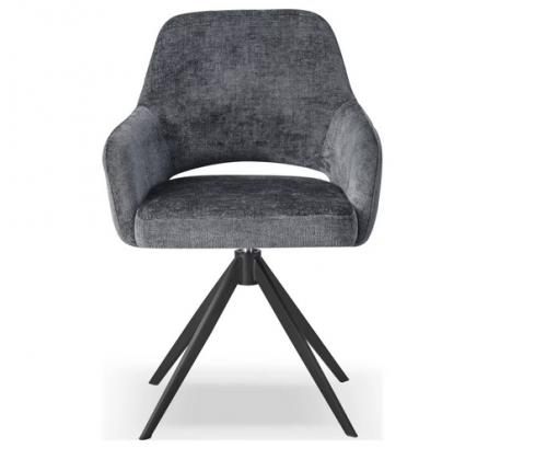Стул обеденный CRV- Rouse Charcoal chic поворотный 360°,серый