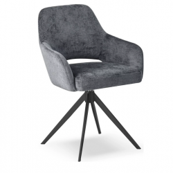 Стул обеденный CRV- Rouse Charcoal chic поворотный 360°,серый