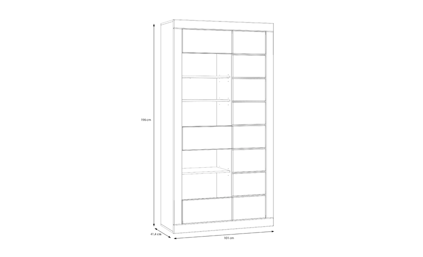 Витрина 2д широкая TOP- Лефкадаc / Lefkadas   