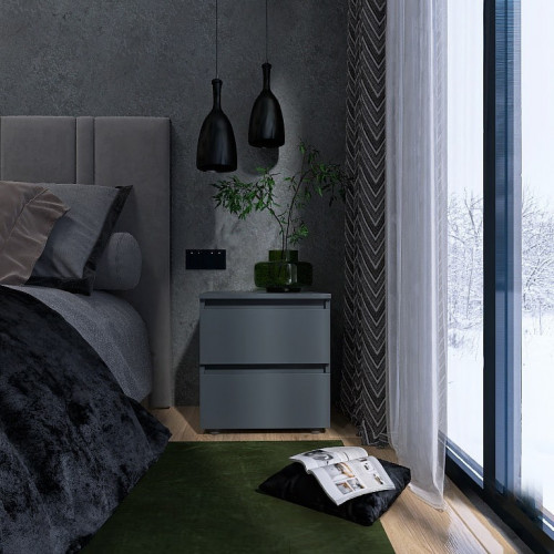 Тумба прикроватная EVR- Лайт ТЛ-1 графит