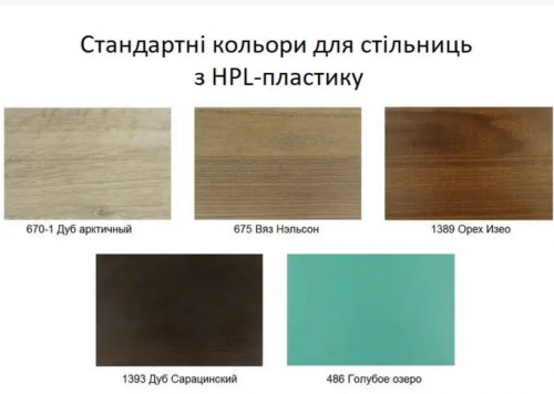 Стол прямоугольный из HPL пластика PRA- Джаз 160*80