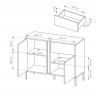 Комод Perfect Home Даст/Dast 2-дверный с 1 ящиком 2DS/104 Беж