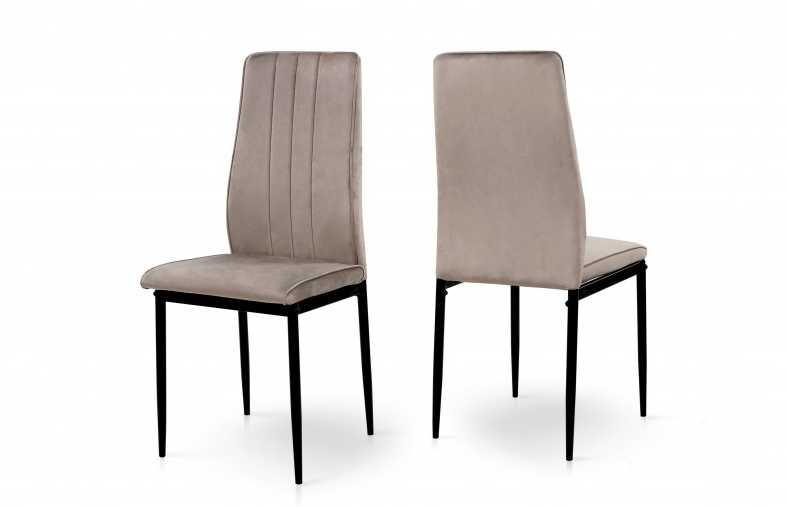 Стул обеденный BIO- Grace Ричь, велюр Песочный/ ножки черные