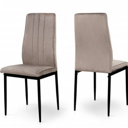 Стул обеденный BIO- Grace Ричь, велюр Песочный/ ножки черные