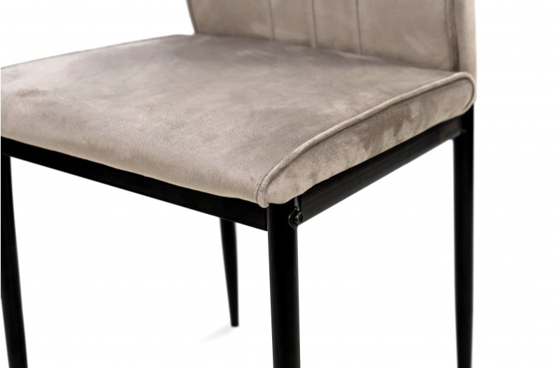 Стул обеденный BIO- Grace Ричь, велюр Песочный/ ножки черные
