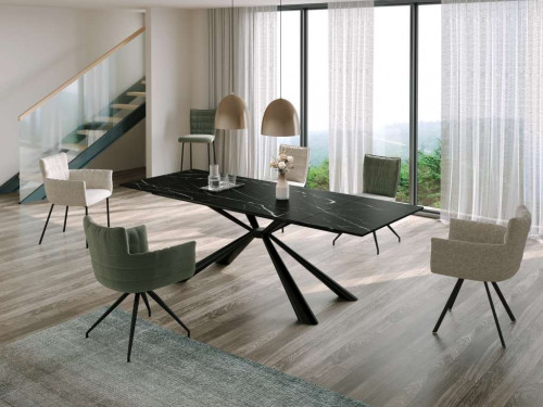Стол керамический раздвижной Avn- STAV 160-240x90 Ceramic Black