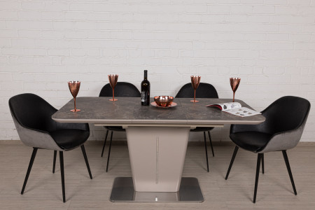 Стол обеденный модерн NL- ALABAMA (Алабама) керамика коричневый