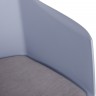 Стул пластиковый с метал. ножками NL-  MAGNOLIA сиденье ткань (серый)