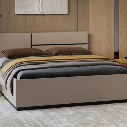 Кровать двуспальная Helvetia CROSS S (конго-черный)