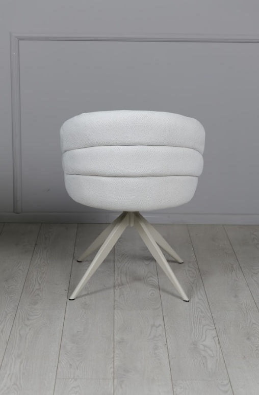 Стул обеденный поворотный TOP- Денс (молочный) ноги крем