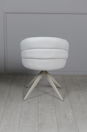 Стул обеденный поворотный TOP- Денс (молочный) ноги крем