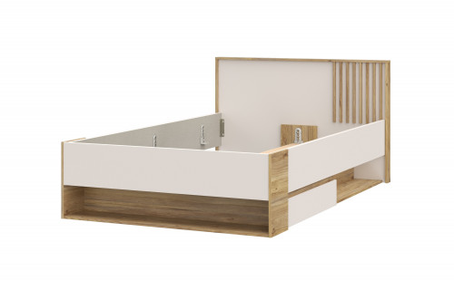 Кровать односпальная Forte ELISTON EGML1122 (дуб Маувелла/песочный)