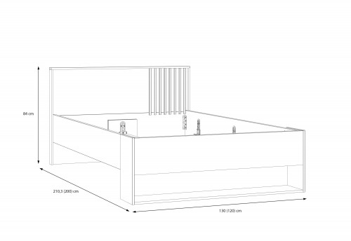 Кровать односпальная Forte ELISTON EGML1122 (дуб Маувелла/песочный)
