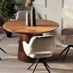 Стул обеденный CRV- Gear Powder dawn charm поворотный 360°,бежевый