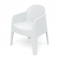 Кресло обеденное уличное VLL- FERNE Milane (коричневый, белый, кремовый)