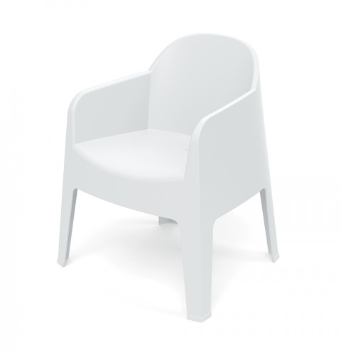 Кресло обеденное уличное VLL- FERNE Milane (коричневый, белый, кремовый)