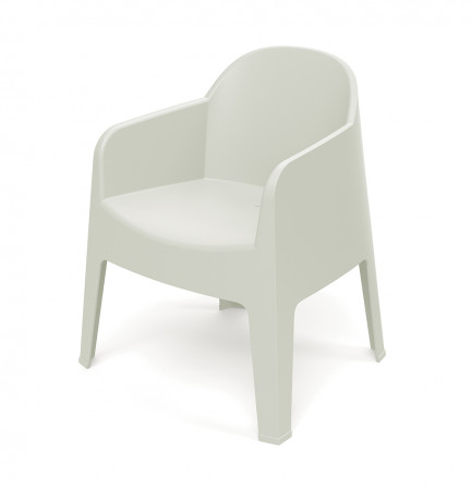 Кресло обеденное уличное VLL- FERNE Milane (коричневый, белый, кремовый)