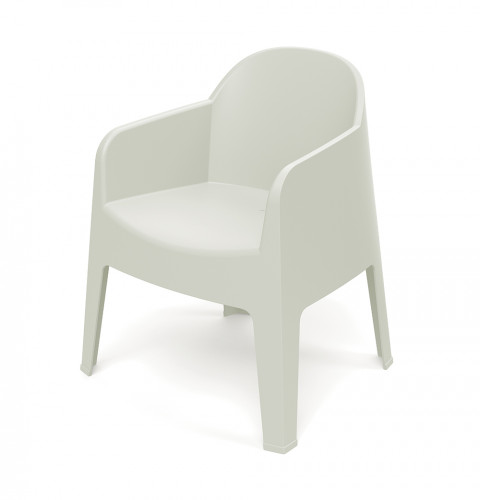 Кресло обеденное уличное VLL- FERNE Milane (коричневый, белый, кремовый)