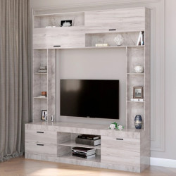 Стенка в гостиную EVR- Соната крафт белый